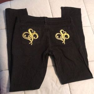 South Pole skinny leg straight jeans black EUC